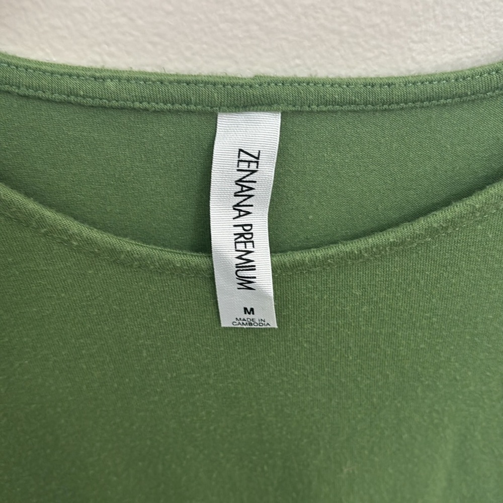 Zenana Green Short Sleeve Tee - Picture 2 of 5
